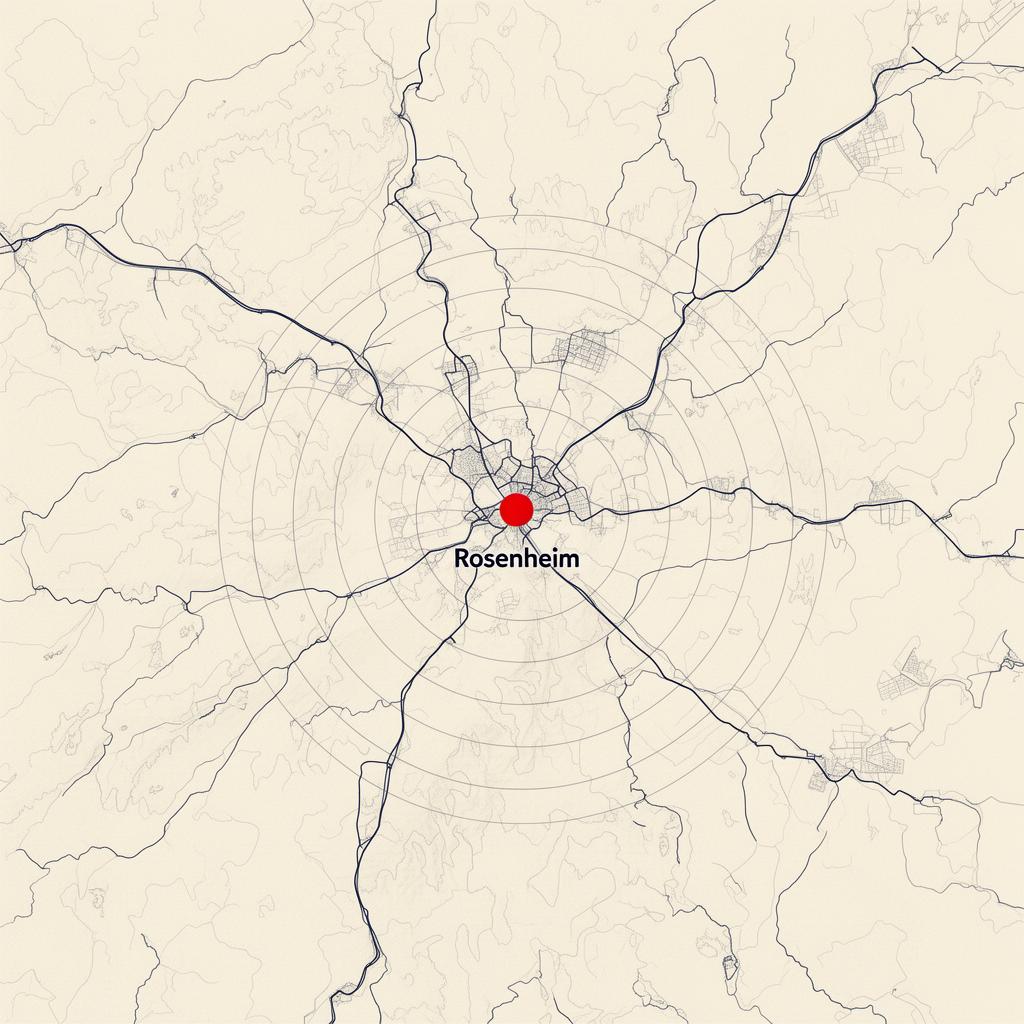 Karte Chiemgau und Chiemsee-Alpenland mit Werbegebiet Rosenheim — Micro-Targeting SKOVISION